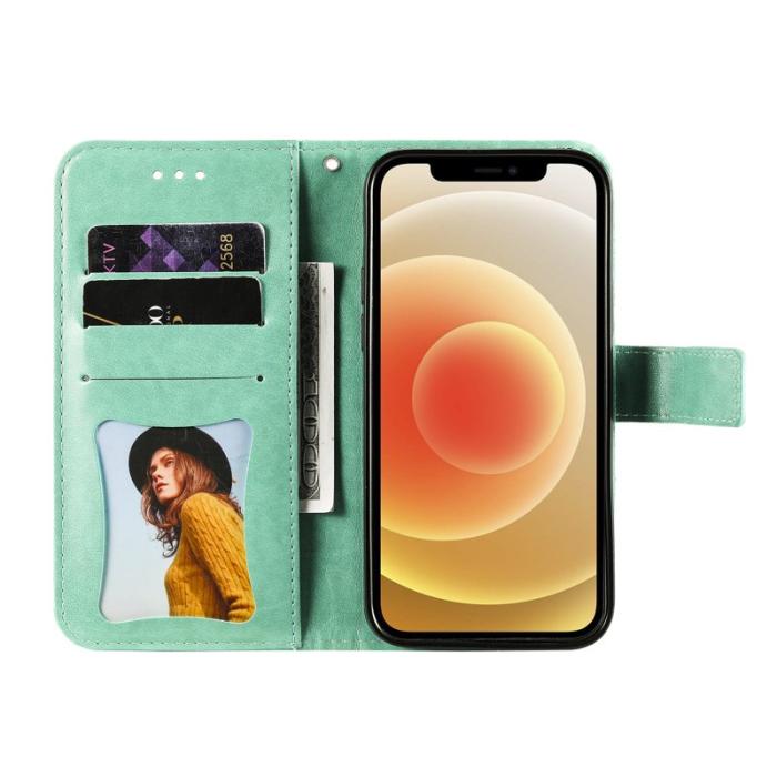 OEM - Samsung Galaxy A37 Plånboksfodral Konstläder Ställ Skydd - Grön