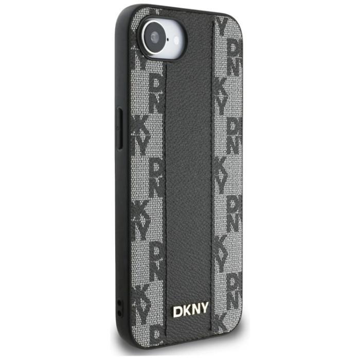 DKNY - DKNY iPhone 16e Mobilskal MagSafe Läder Checkered Mono