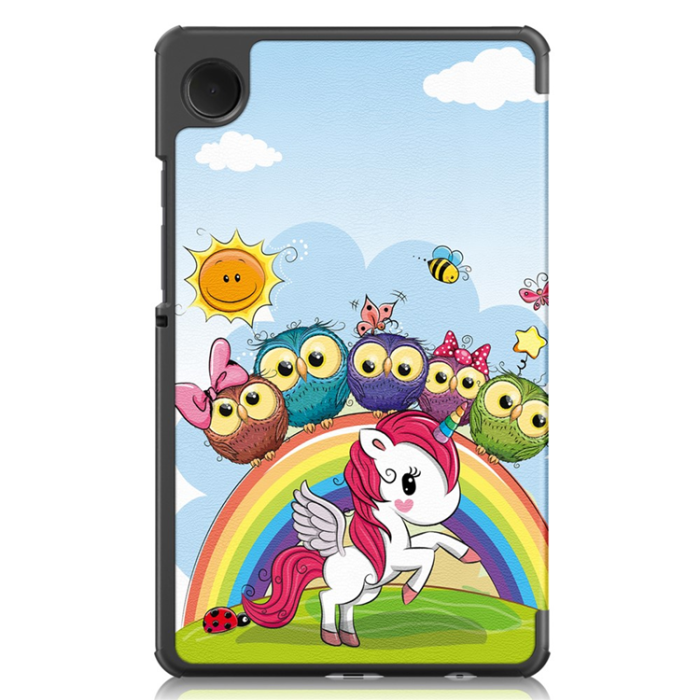 A-One Brand - Galaxy Tab A9 Fodral Pattern Printing Tri-fold Konstläder