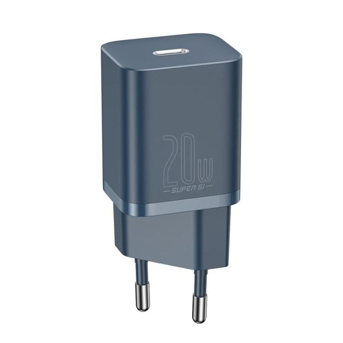 BASEUS - Baseus Väggladdare 20 W Lightning Kabel 1m - Blå