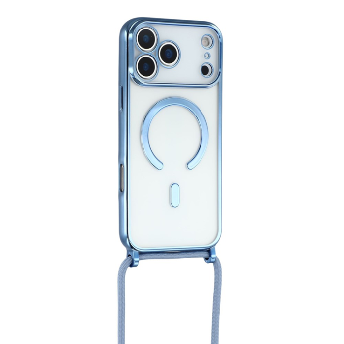 A-One Brand - iPhone 17 Pro Mobilskal MagSafe Electroplating Edge TPU - Blå