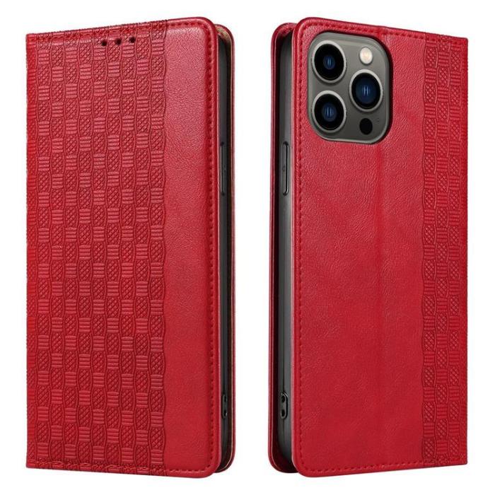 OEM - Galaxy S23 Plus Plånboksfodral Magnet Strap - Röd