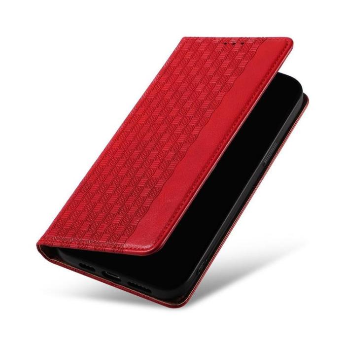 OEM - Galaxy S23 Plus Plånboksfodral Magnet Strap - Röd