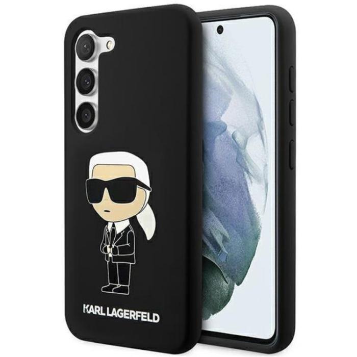 UTGATT1 - Karl Lagerfeld Galaxy S23 Plus Mobilskal Silikon Ikonik - Svart