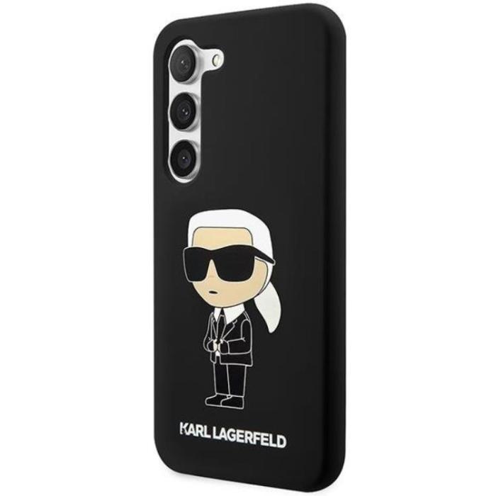 UTGATT1 - Karl Lagerfeld Galaxy S23 Plus Mobilskal Silikon Ikonik - Svart