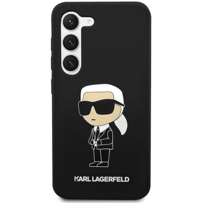 UTGATT1 - Karl Lagerfeld Galaxy S23 Plus Mobilskal Silikon Ikonik - Svart