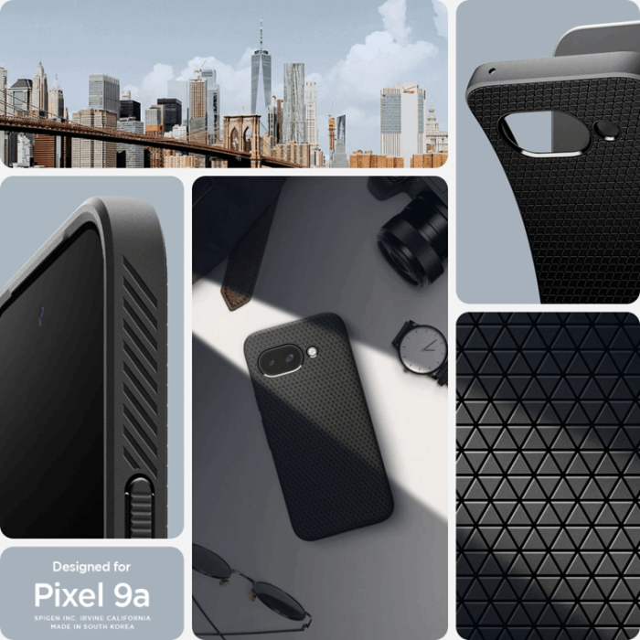 Spigen - Spigen Google Pixel 9a Mobilskal Liquid Air - Matt Svart