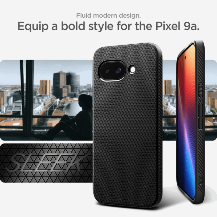 Spigen - Spigen Google Pixel 9a Mobilskal Liquid Air - Matt Svart