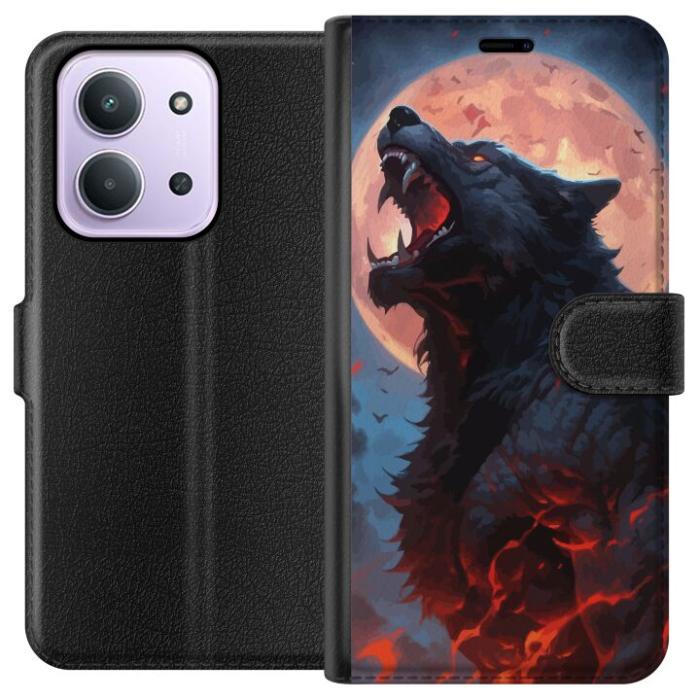 iSecrets - Plånboksfodral till Xiaomi Redmi 15C med Ylande varg