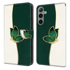 OEM - Pl&aring;nboksfodral f&ouml;r Samsung Galaxy S26 Konstl&auml;der M&ouml;nster - Gr&ouml;n fj&auml;ril