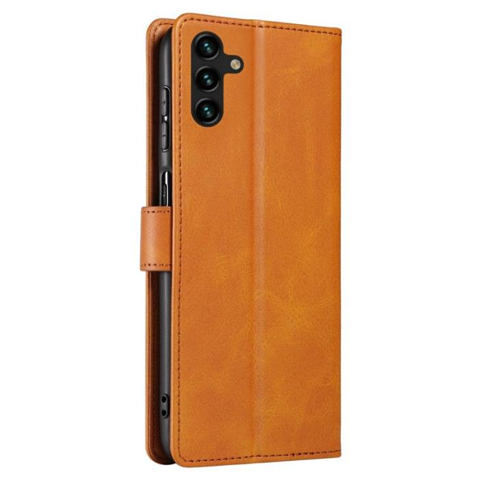 OEM - Mobilskal för Samsung Galaxy S26 Konstläder Ställ - Khaki