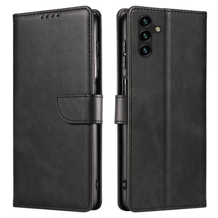 OEM - Mobilskal för Samsung Galaxy S26 Konstläder Ställ - Svart