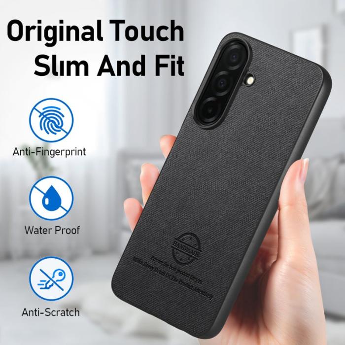 OEM - Mobilskal för Samsung Galaxy S26 Konstläder - Svart