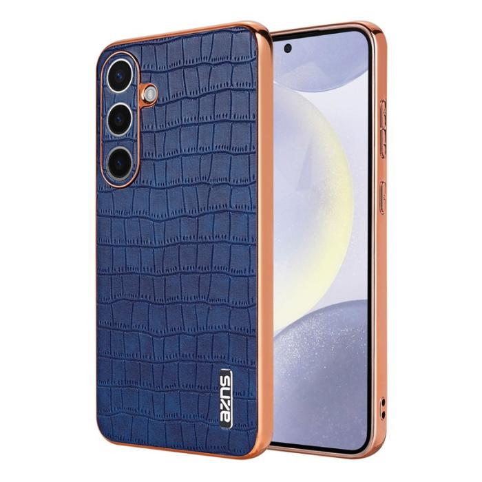 AZNS - AZNS Mobilskal för Samsung Galaxy S26 PU + TPU Krokodiltextur - Blå