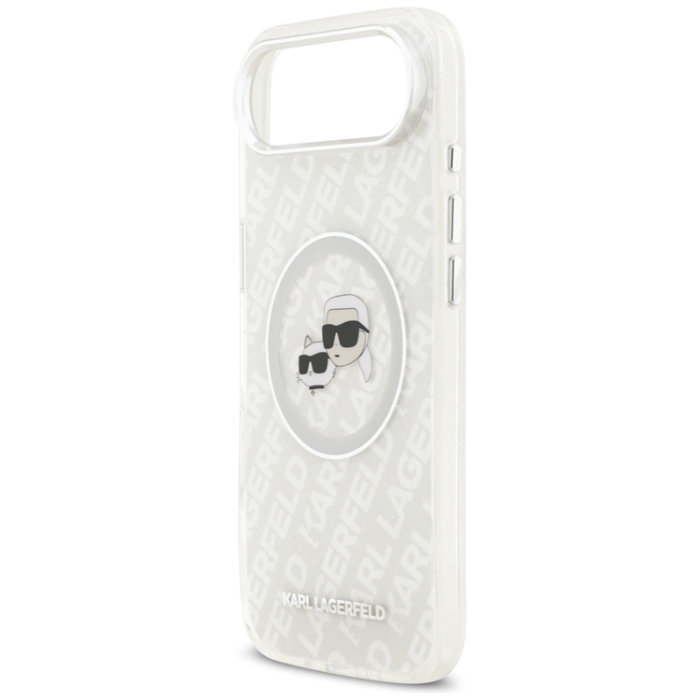 KARL LAGERFELD - Karl Lagerfeld Mobilskal till iPhone Air Magsafe Glitter Karl Och Choupette Head