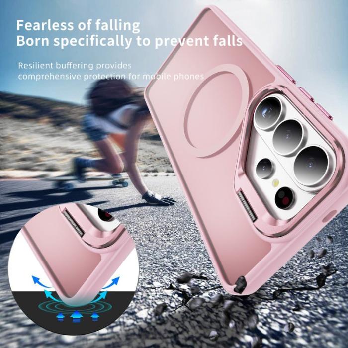 OEM - Mobilskal för Samsung Galaxy S26 Ultra Magnetiskt Kickstand Plast Rosa