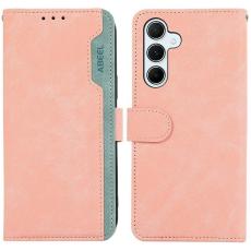 ABEEL - ABEEL Samsung Galaxy A17 5G / A17 4G Pl&aring;nboksfodral Splicing Konstl&auml;der Rosa