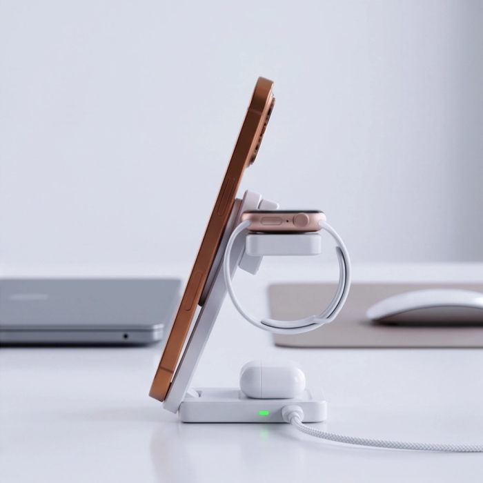 Tech-Protect - Tech-Protect Qi2.2 MagSafe Trådlös Laddare För iPhone/Apple Watch/AirPods