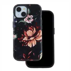 OEM - iPhone 15 Mobilskal Decor - Peony