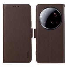 ABEEL - ABEEL Mobilskal till Xiaomi 15 Ultra KonstL&auml;der RFID-Skydd Brun