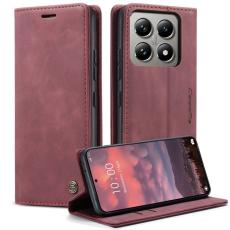 Caseme - CASEME 013 Series Pl&aring;nboksfodral f&ouml;r Xiaomi 14T Pro i R&ouml;d Konstl&auml;der