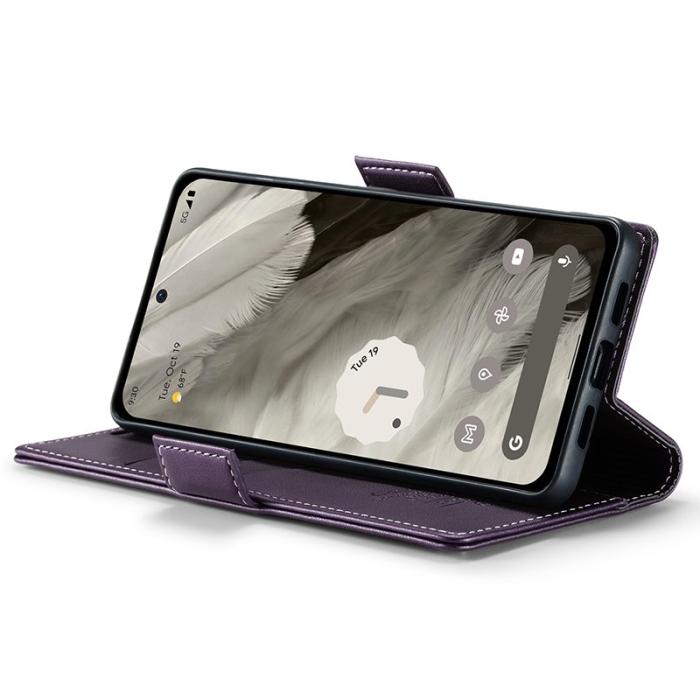 Caseme - CASEME Plånboksfodral Konstläder till Google Pixel 8 - Lila