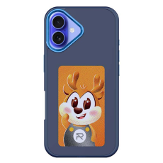 A-One Brand - iPhone 16 Mobilskal E Ink 4-Color Display Customized - Blå