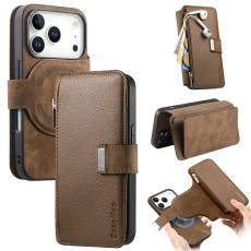 CASENEO - CASENEO MW-02 iPhone 17 Pro Max Pl&aring;nboksfodral Konstl&auml;der - Brun