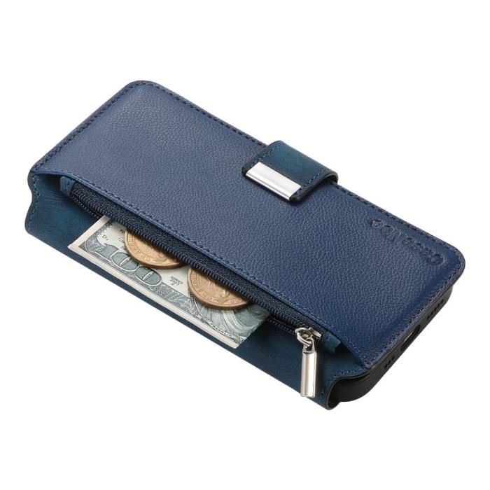CASENEO - CASENEO MW-02 iPhone 17 Pro Max Plånboksfodral Konstläder - Blå