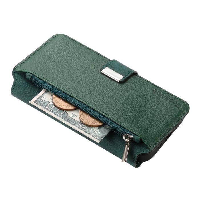 CASENEO - CASENEO MW-02 iPhone 17 Pro Max Plånboksfodral Konstläder - Grön