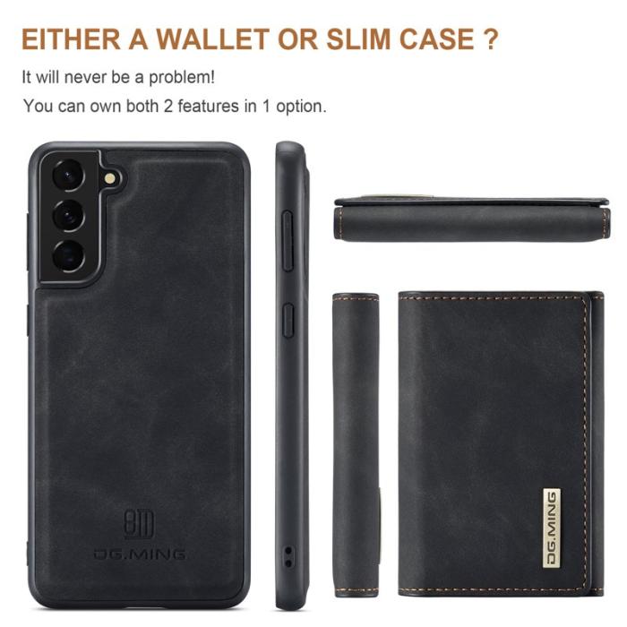 DG.MING - DG.MING M1 Wallet Mobilskal för Samsung Galaxy S21 FE - Svart