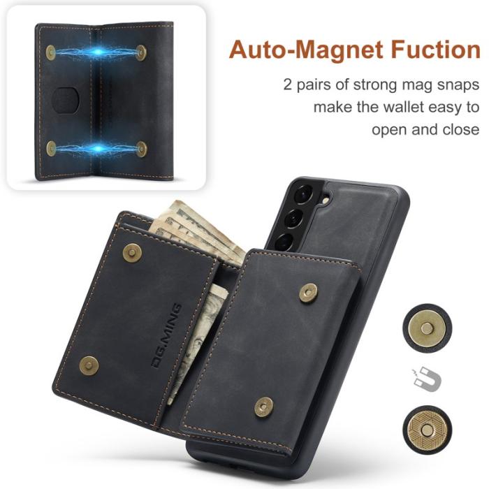 DG.MING - DG.MING M1 Wallet Mobilskal för Samsung Galaxy S21 FE - Svart