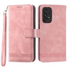 DIERFENG - DIERFENG DF-03 Pl&aring;nboksfodral f&ouml;r Samsung Galaxy A53 5G - Konstl&auml;der - Rosa