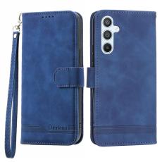 DIERFENG - DIERFENG DF-03 Pl&aring;nboksfodral f&ouml;r Samsung Galaxy A54 5G - Konstl&auml;der - Bl&aring;