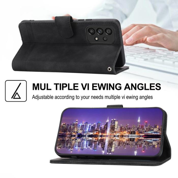 DIERFENG - DIERFENG DF-03 Plånboksfodral för Samsung Galaxy A53 5G - Konstläder - Svart