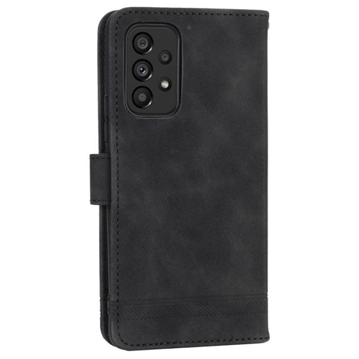 DIERFENG - DIERFENG DF-03 Plånboksfodral för Samsung Galaxy A53 5G - Konstläder - Svart