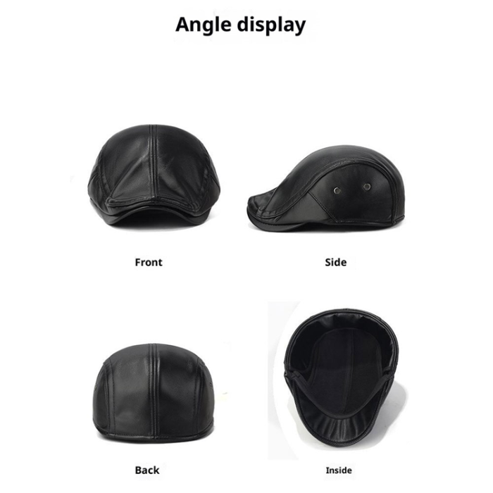A-One Brand - Keps med öronflikar PU-läder 2025d139