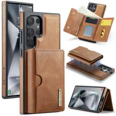 DG.MING - DG.MING M6 Series Konstl&auml;der Pl&aring;nboksfodral f&ouml;r Samsung Galaxy S24 Ultra - Brun