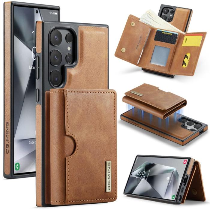 DG.MING - DG.MING M6 Series Konstläder Plånboksfodral för Samsung Galaxy S24 Ultra - Brun