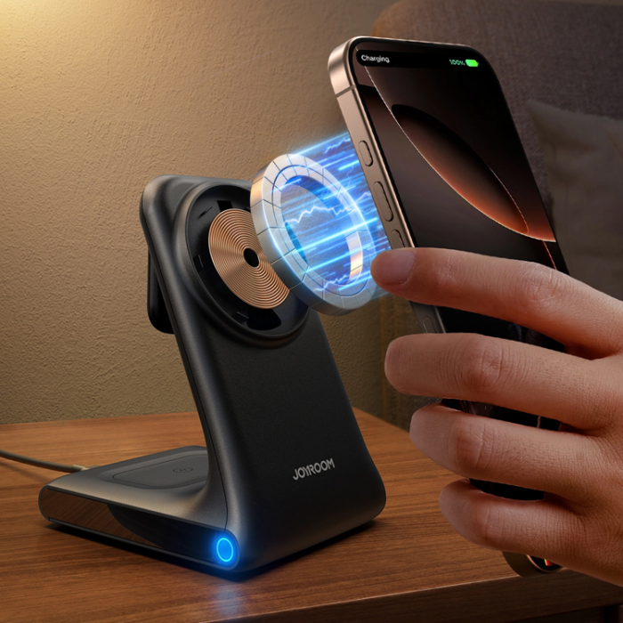 Joyroom - Joyroom MagSafe Trådlös Laddare iPhone, Apple Watch, AirPods