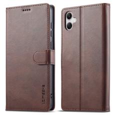 LC.imeeke - LC.IMEEKE Samsung Galaxy A06 Pl&aring;nboksfodral Konstl&auml;der - Brun