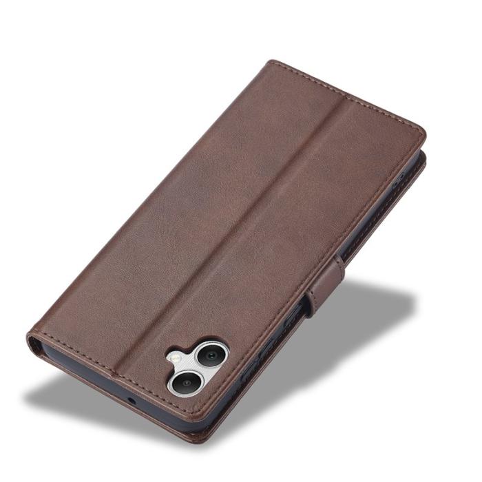 LC.imeeke - LC.IMEEKE Samsung Galaxy A06 Plånboksfodral Konstläder - Brun