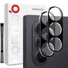 NORTHJO - [2-Pack] NORTHJO Kameralinsskydd H&auml;rdat glas F&ouml;r Galaxy Z Fold 8 3D - Svart