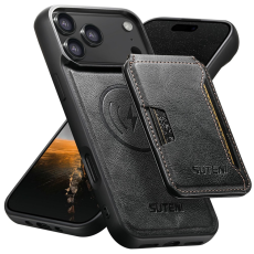 SUTENI - SUTENI iPhone 17 Pro Mobilskal MagSafe Cowhide M3 - Svart