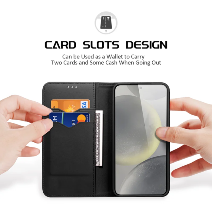 A-One Brand - Dux Ducis Galaxy S25 Plånboksfodral Hivo RFID - Svart