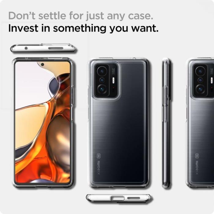 UTGATT1 - Spigen Ultra Hybrid Skal Xiaomi 11t 5g / 11t Pro 5g - Crystal Clear