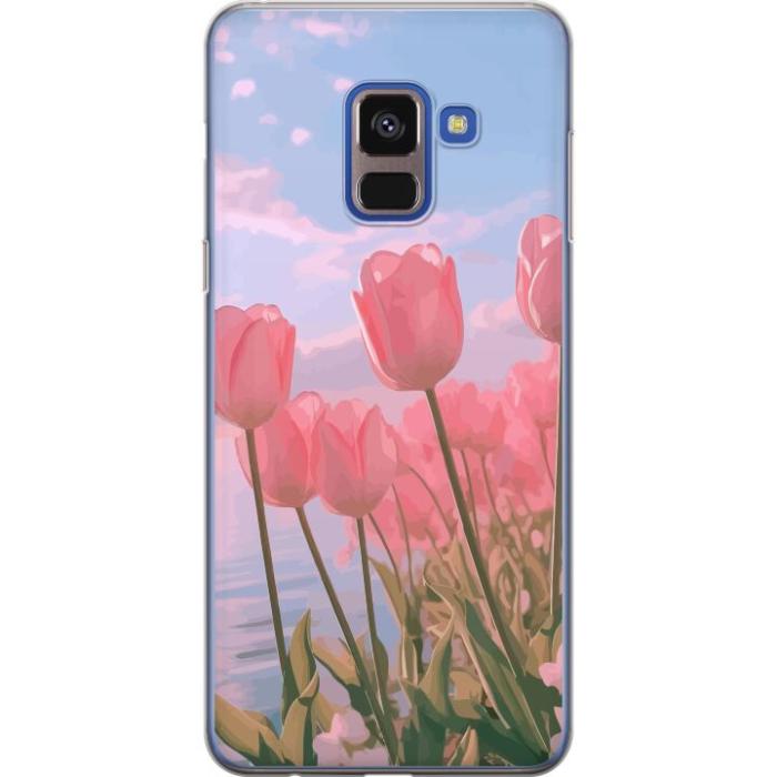 iSecrets - Mobilskal till Samsung Galaxy A8 (2018) med Rosa Tulpaner