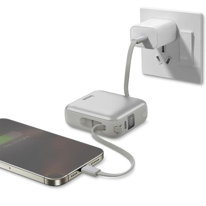 ENERGEA - Bazic Fusion 3in1 PowerBank 10000mAh USB-C/Lightning - Grå