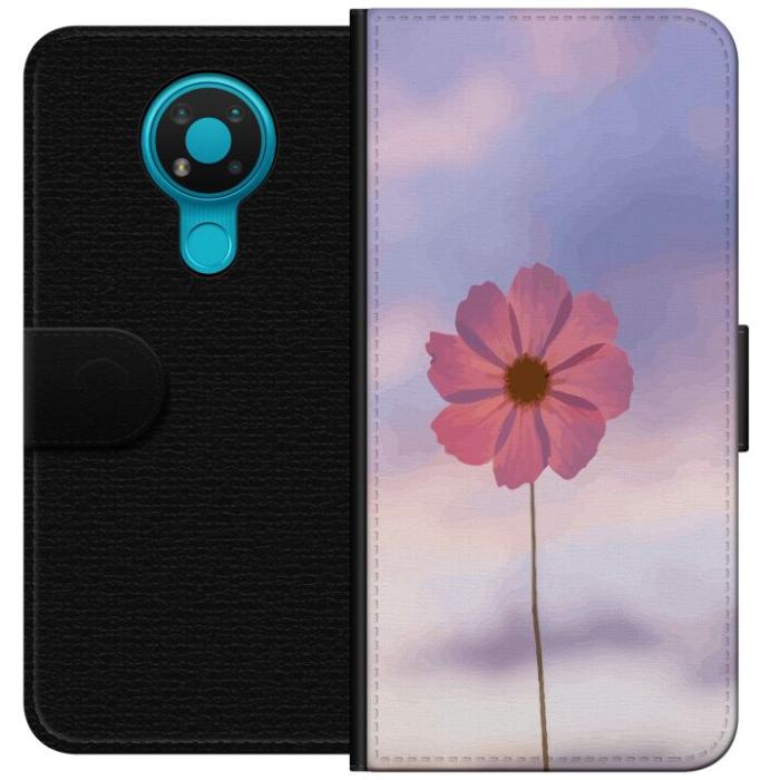 iSecrets - Plånboksfodral till Nokia 3.4 med Rosa blomma