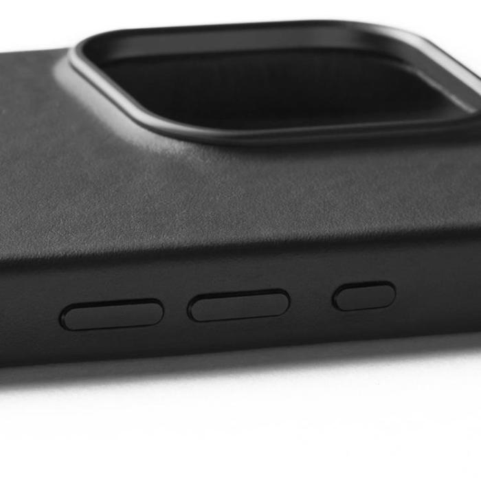 Mujjo - Mujjo iPhone 16 Pro Mobilskal MagSafe Läder - Svart